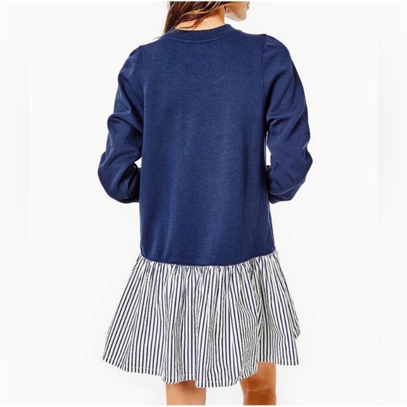 Addison Bay NWT Womens The Swing Dress Navy & White Sz Small Country Club Preppy - Picture 2 of 9